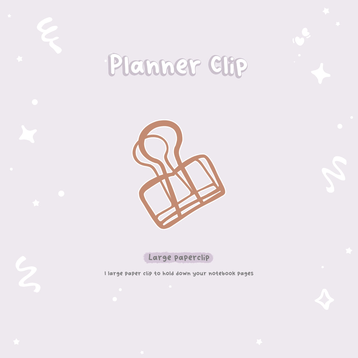 Large 32mm Planner Clip – S A K U R A ♡ M O C H I