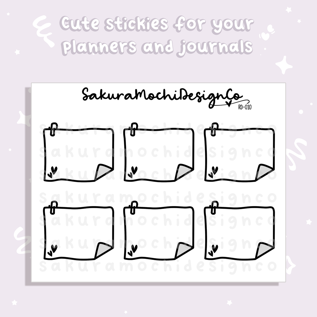 Paperclipped Note (Heart) – S A K U R A ♡ M O C H I